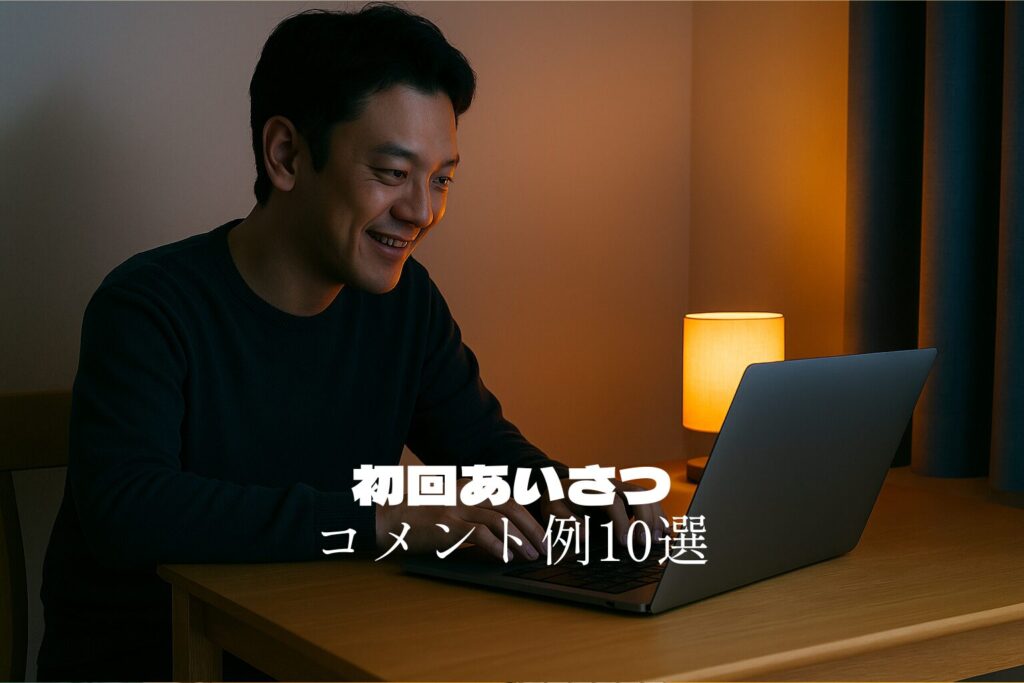 初回あいさつ・コメント例10選｜はじめてでも会話が続く“入り口”フレーズ集