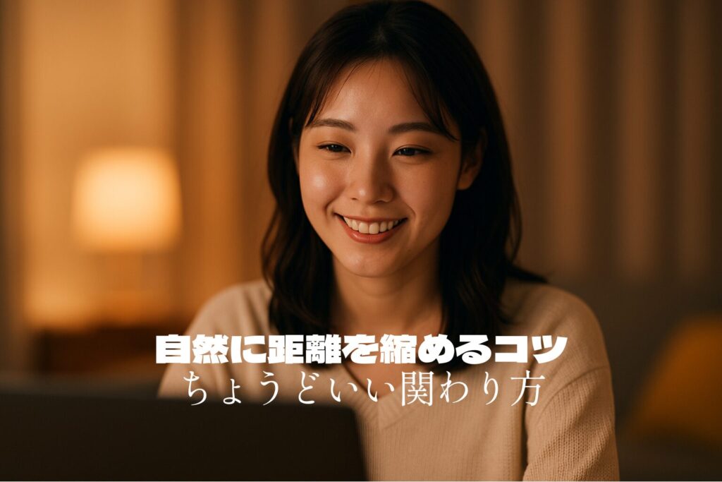 自然に距離を縮めるコツ｜“ちょうどいい関わり方”を見つけよう