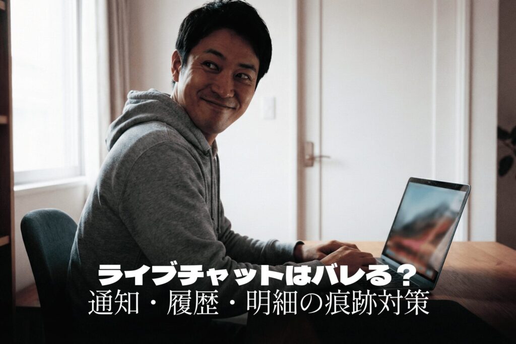 ライブチャットはバレる？バレない？通知・履歴・明細の痕跡対策まとめ
