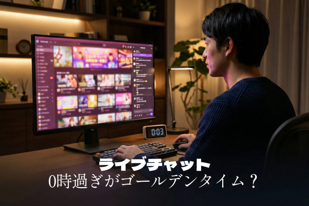 深夜0時過ぎがアツい？ライブチャットで可愛い子と繋がれるゴールデンタイム