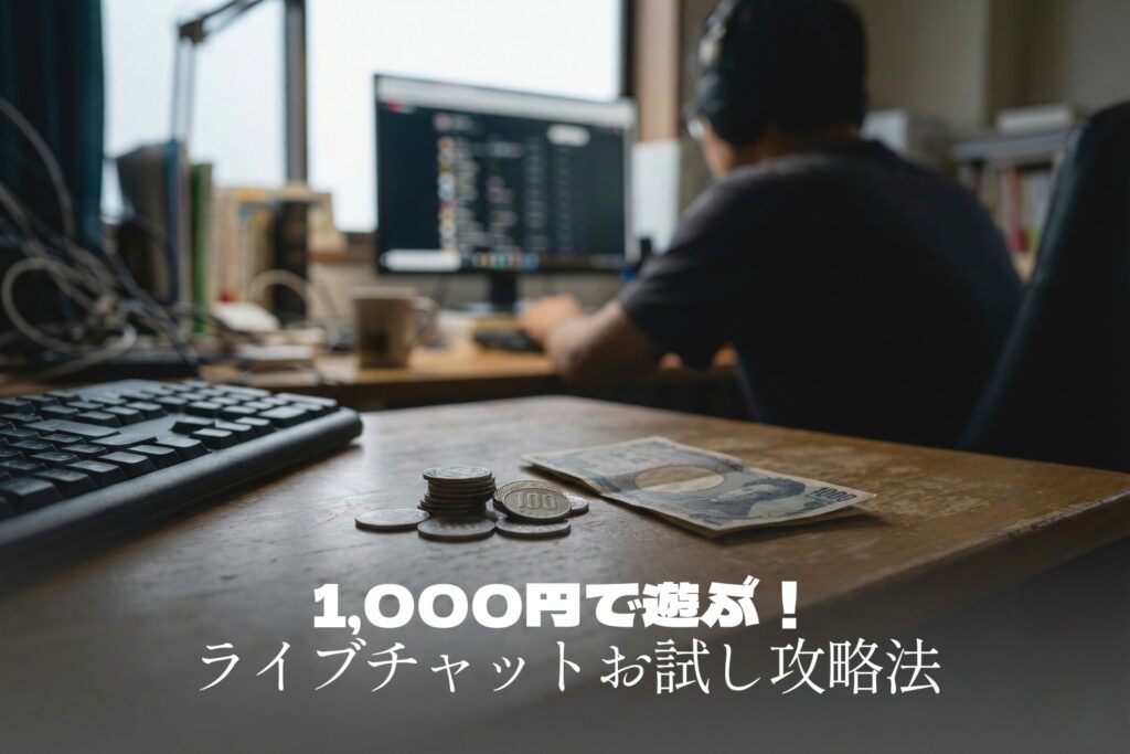 【節約】1,000円分でどこまで遊べる？ライブチャット「お試し」の上手な使い方