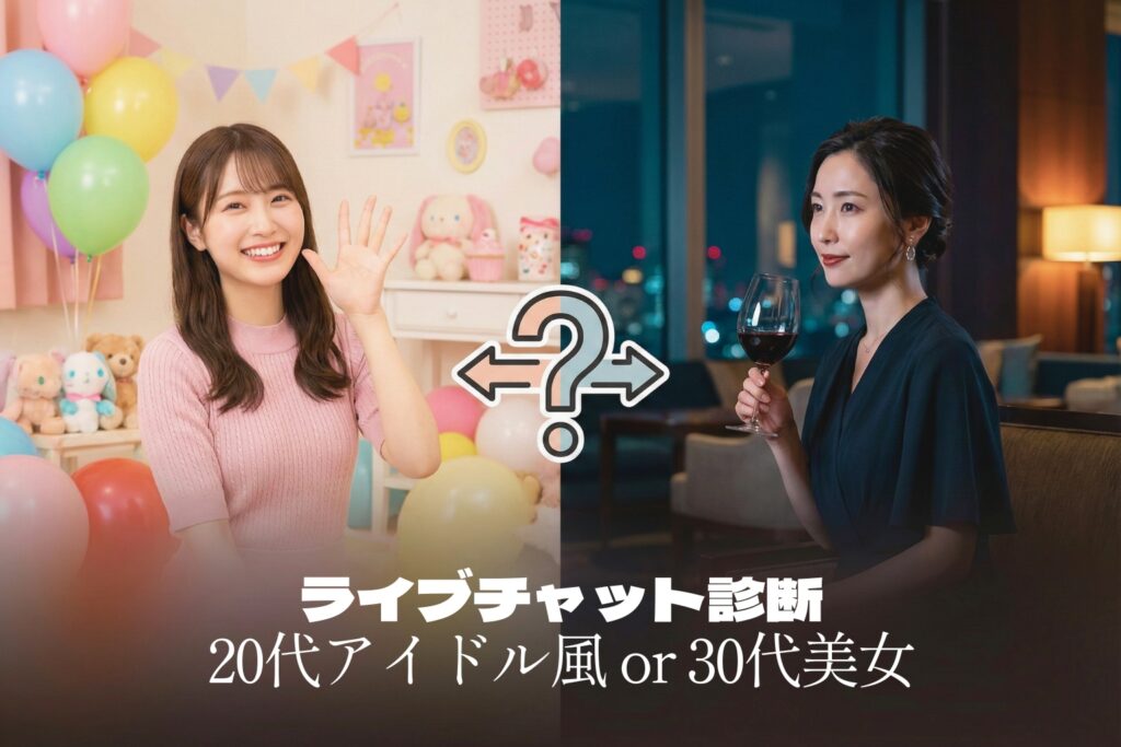 タイプ別・おすすめライブチャット診断｜20代アイドル派？30代美女派？