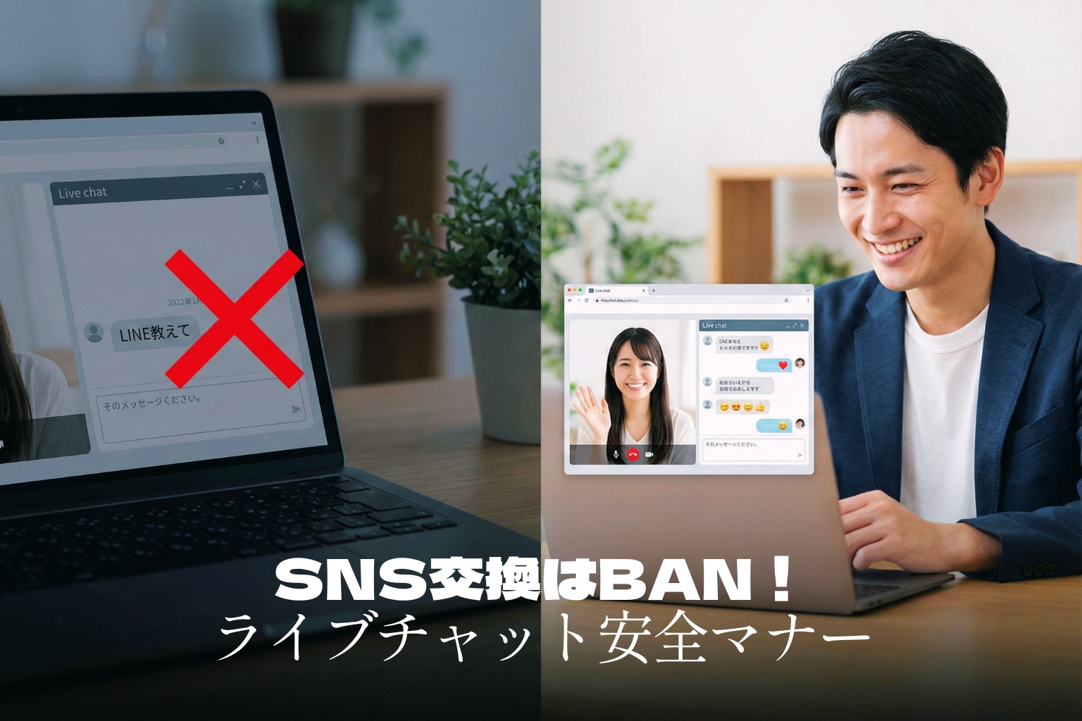 ライブチャットのSNS交換は危険？安全を守るための3Cルールを解説