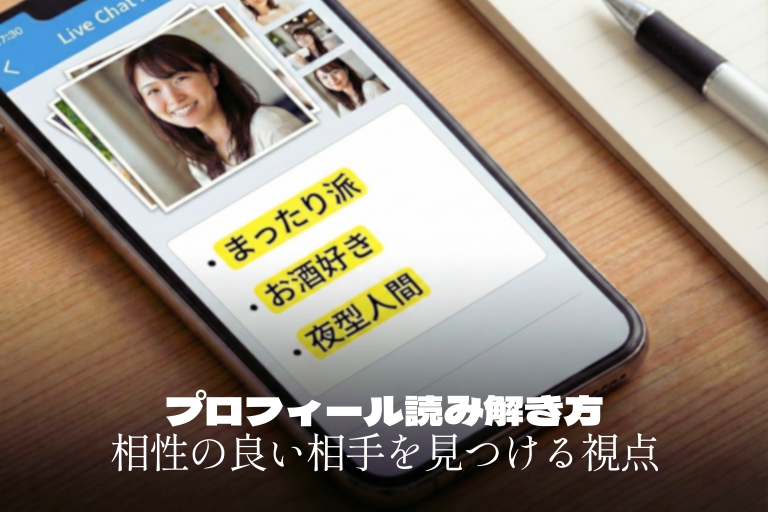 プロフィールの読み解き方｜相性の良いチャットレディを効率よく見つける視点