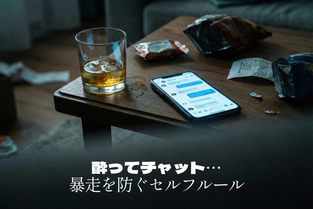 酔ってライブチャットにログインして後悔した人へ｜課金暴走を防ぐセルフルール