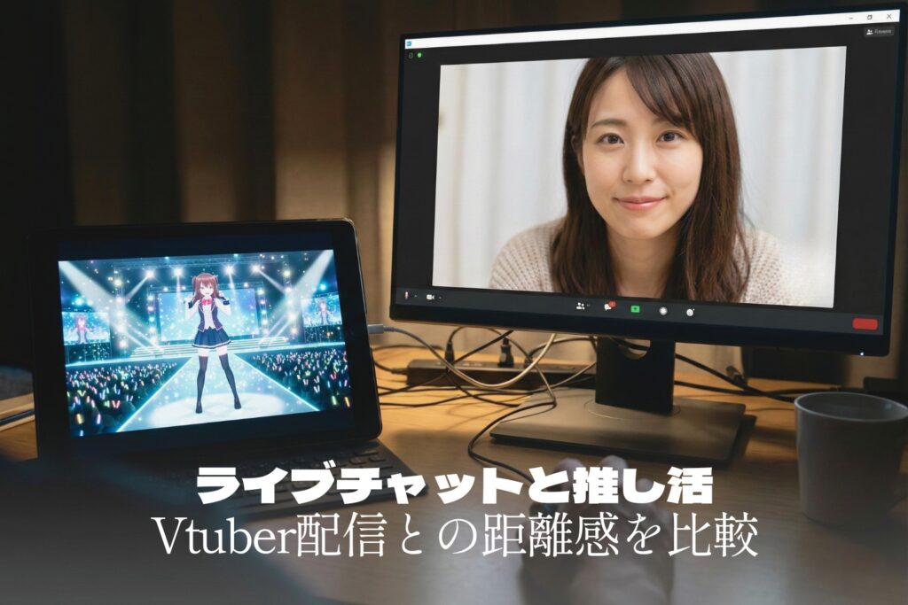 ライブチャットは推し活と何が違う？VTuber配信との距離感を比較