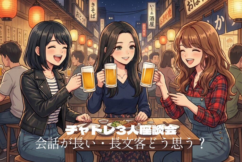 【第15回】チャトレ3人座談会｜会話が長過ぎる（長文）客ってどう思う？