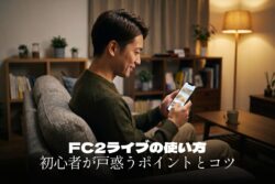 FC2ライブの基本的な使い方｜初心者が戸惑うポイントと安全に楽しむコツ