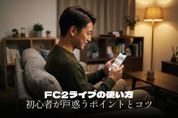 FC2ライブの基本的な使い方｜初心者が戸惑うポイントと安全に楽しむコツ